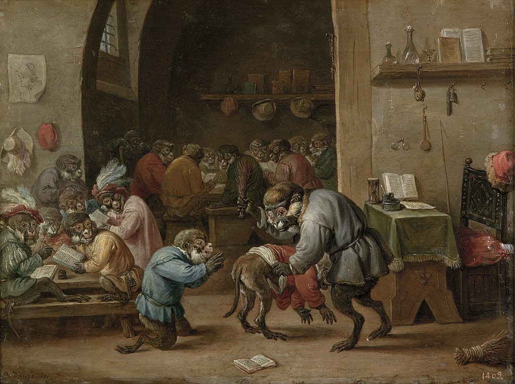 Image d’illustration: L’école des singes de Teniers.